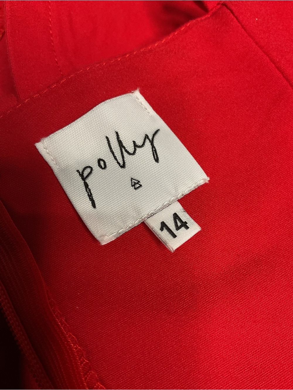 Polly Red Fit & Flare Mini Dress Size 14 Bustier Party Dress - Picture 7 of 7